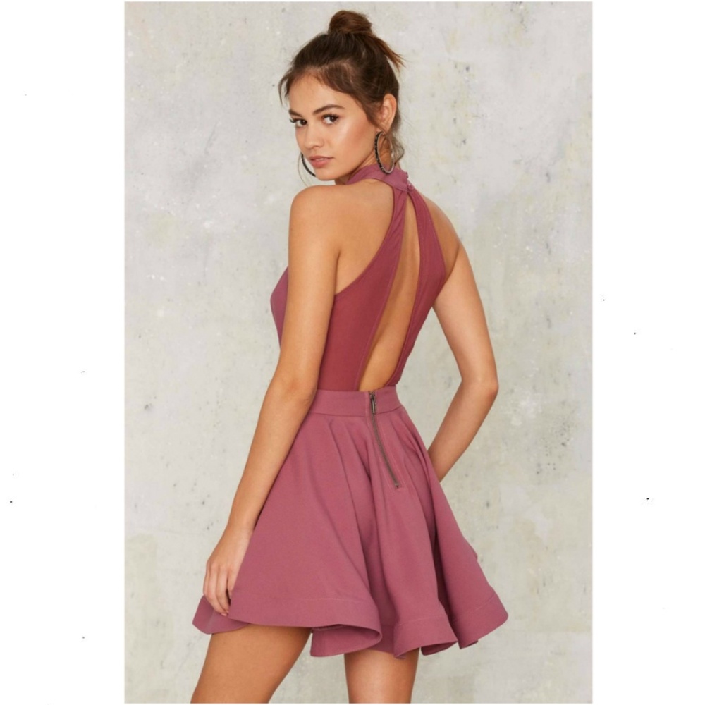 "Shanghai Surprise" NastyGal Backless Skater Dress - Picture 4 of 4